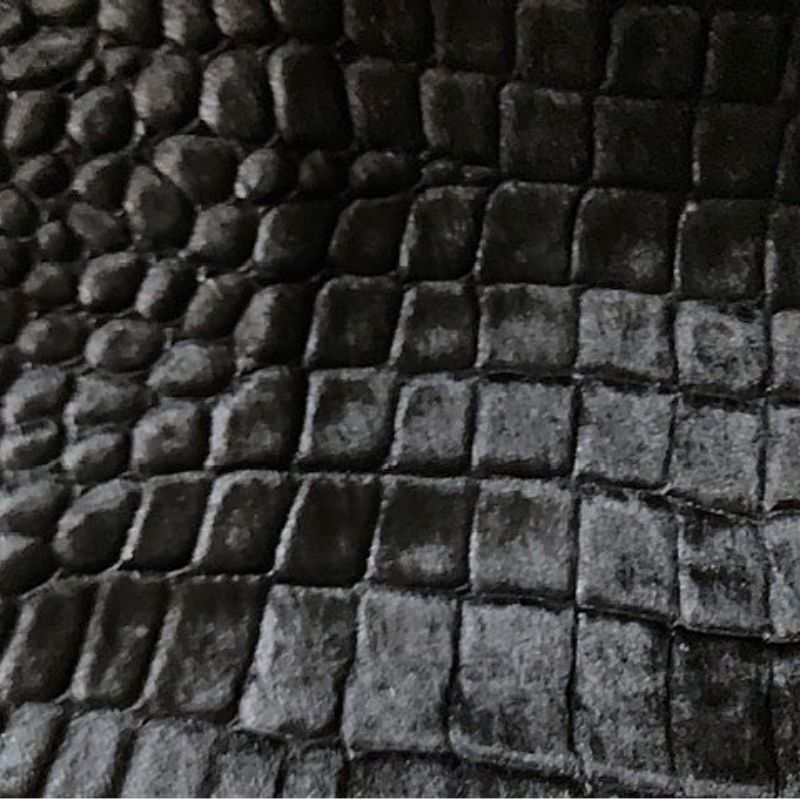 Alligator 12x12 BLACK Croc Embossed Cowhide 2.5-3oz/ 1-1.2 mm  PeggySueAlso E2860-21 hides available